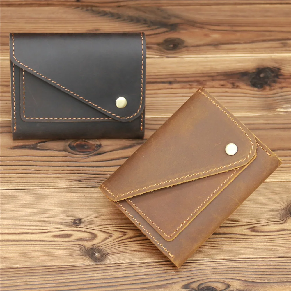 Vintege Genuine Leather Men's Cash Wallet Compact Handmade Ultra Thin Leather Wallet Premium Credit Card Holder For Professional