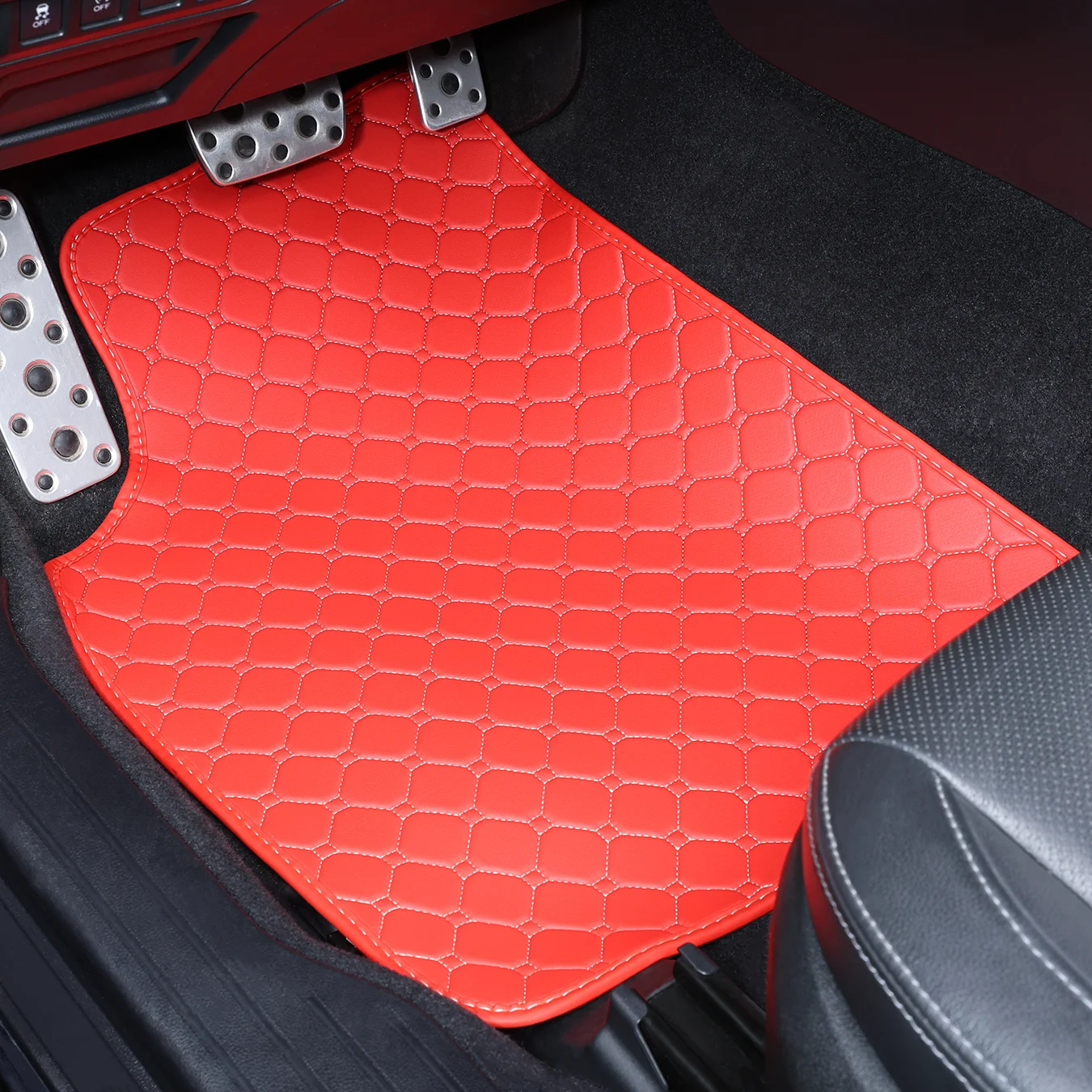 

5Pcs Car Floor Mats Universal PU Leather Waterproof Auto Foot Pad Protector Automobile Interior Car Interior Accessories XNG02-J