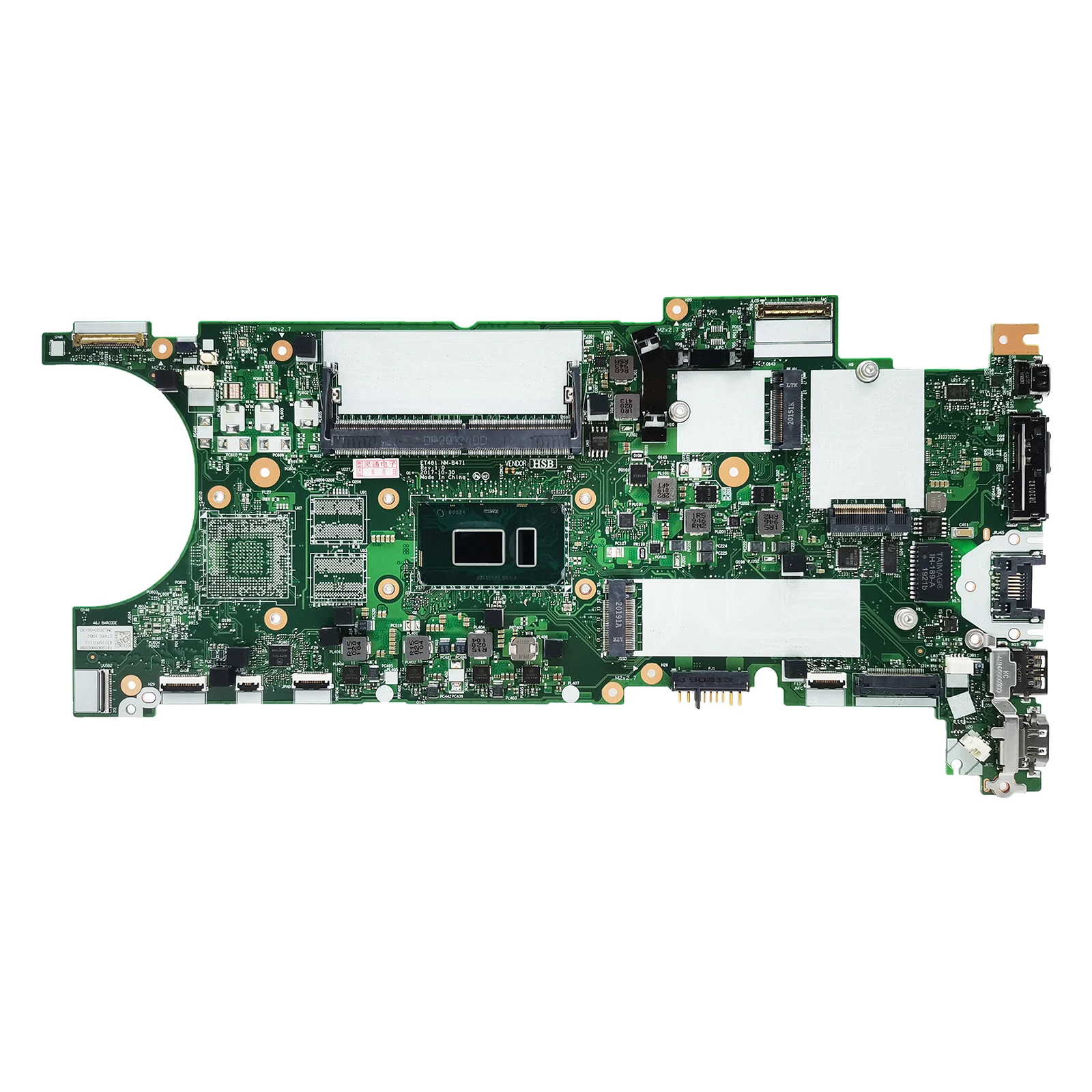 Untuk Lenovo Thinkpad T480S Motherboard Laptop CPU I7-8650U NM-B471 Mainboard FRU 02HL810 02HL838 02HL858 01YU174