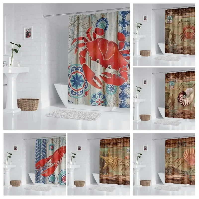 House hold waterproof fabric household shower curtain accessories shower curtain 240 * 200 home marine style shower curtain