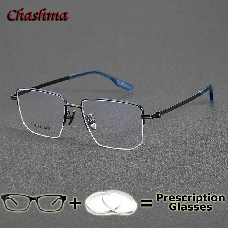 Top Quality Men Pure Titanium Glasses Prescription Progressive Multifocal Photochromic Lenses Myopia Computer Reading Glasses