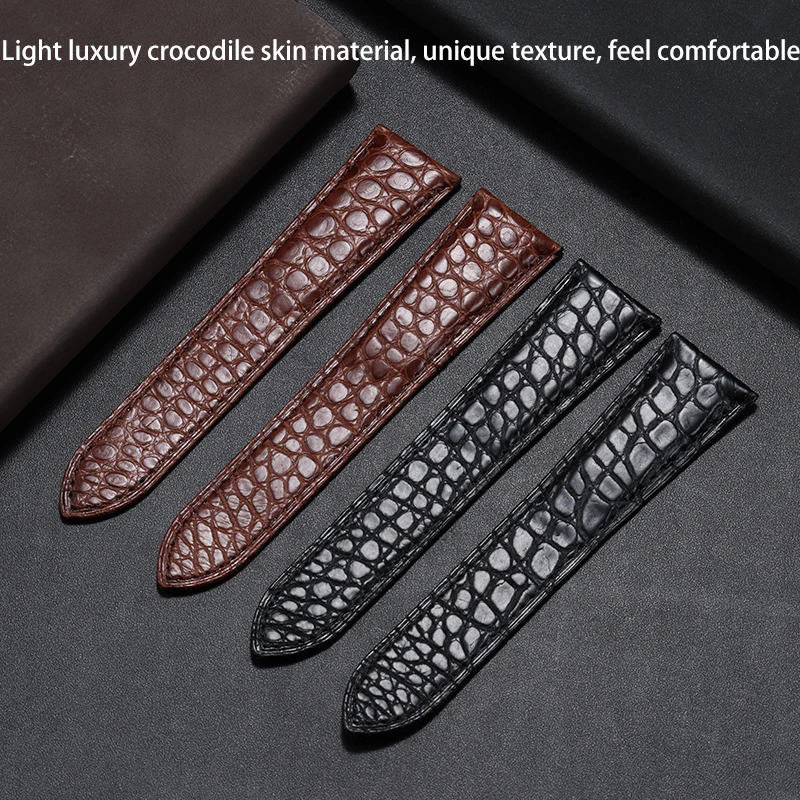 For cartier tank London solo series Alligator leather watch strap Crocodile Genuine leather Watchband bracelet 16 17 18 23 25mm - Image 2