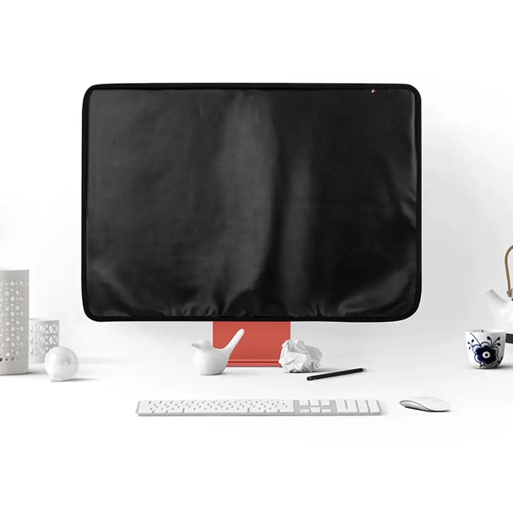 Пылезащитный чехол для монитора компьютера, 24 дюйма, с внутренней мягкой подкладкой, задний карман для Apple iMac, ЖК-экран, Мягкий пылезащитный чехол
