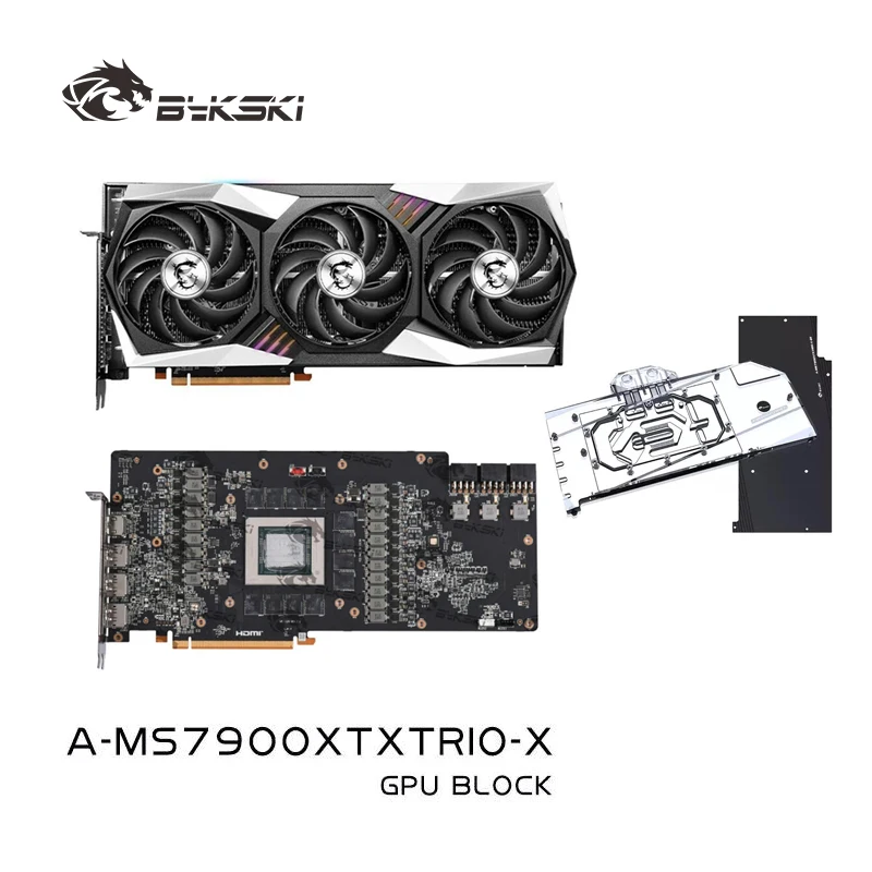 Amd Vga Rx 7900 Xtx - Bykski A-MS7900XTXTRIO-X bloc d'eau utilisé pour
