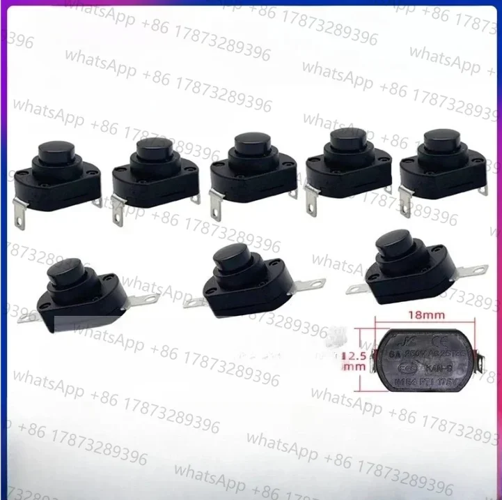 5Pcs for Electric Mop Switch Vacuum Cleaner Self-Locking Pushbutton KAN-9A XY-19 Curved Foot Flat Foot Switch