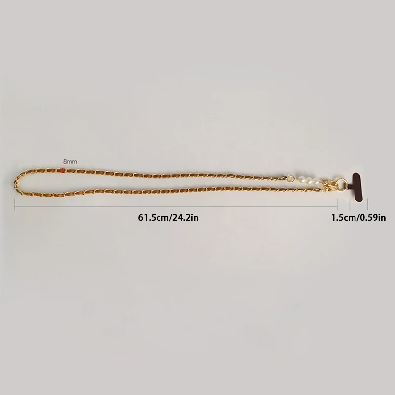 New 1PC Phone Case Universal Lanyard Long Crossbody Pearl Pickup Chain Mobile Phone Lanyard Women's Long Neck And Shoulder Strap image 6
