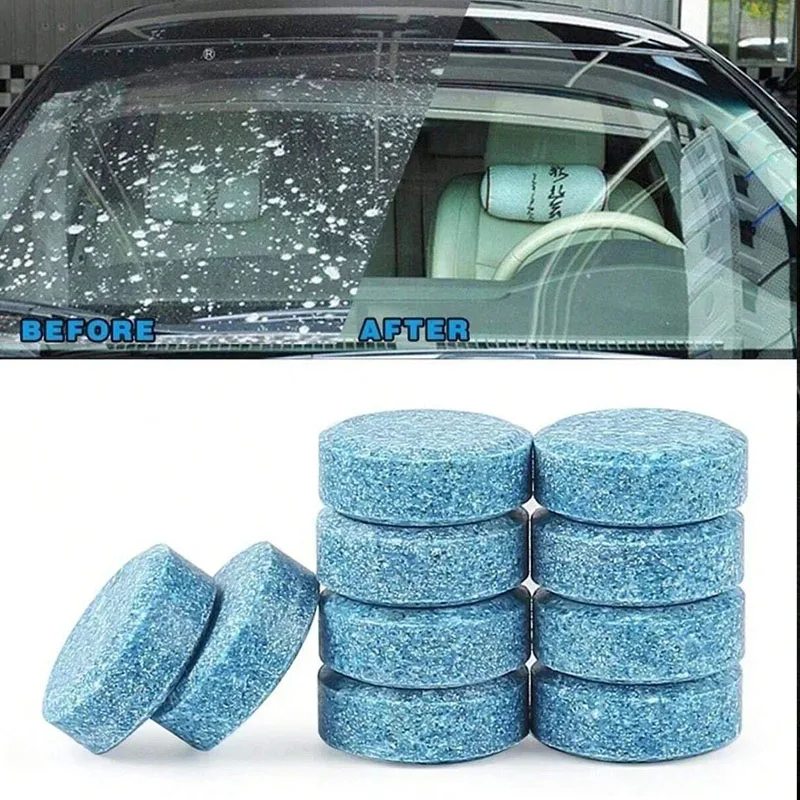 10/20/50/100Pcs High Concentration Effervescent Tablets, Front Windshield Cleaning Tablets, Anti-Fogging Agent- Used to remove o