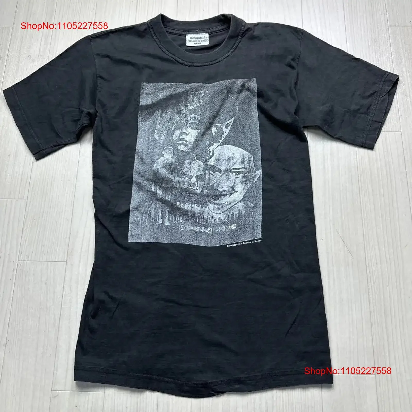 Développement enfance du monde t-shirt vintage lavé mode homme étiré graphique décontracté streetwear doux polyvalent élégant