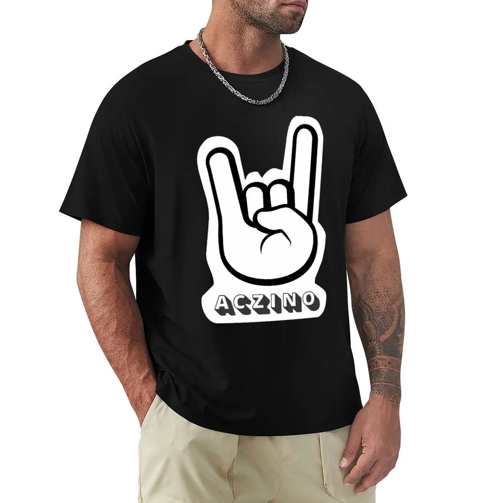 Camiseta ACZINO minimalista de cuello redondo lisa
