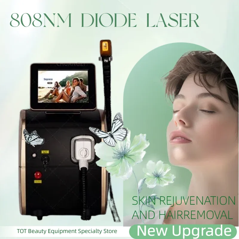 

Depiladora Laser 808nm 755nm 1064nm Diode Laser Hair Removal Machine Safe Painless Permanent Depilation