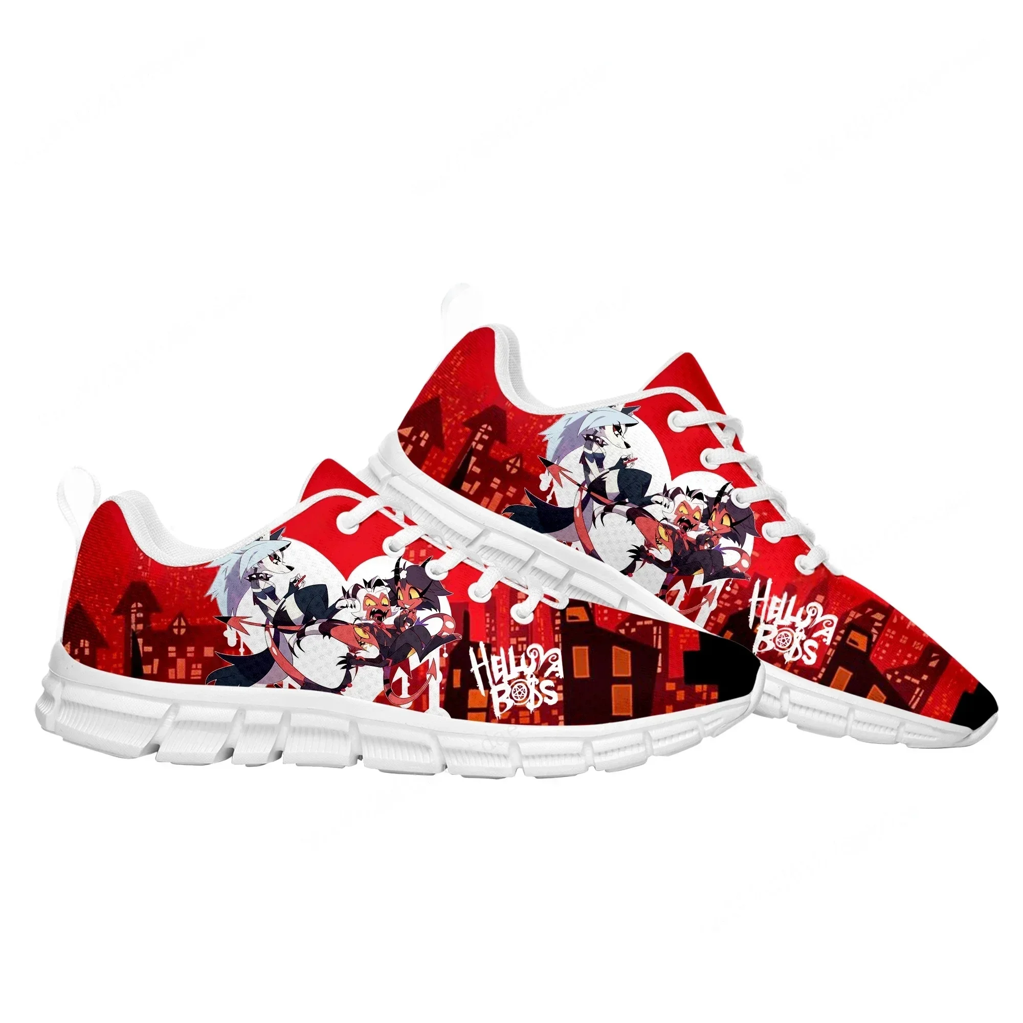 

Кроссовки Boss Anime Cartoon Manga Comic Helluva, спортивная обувь для мужчин, женщин, подростков и детей, высококачественные кроссовки, обувь на заказ