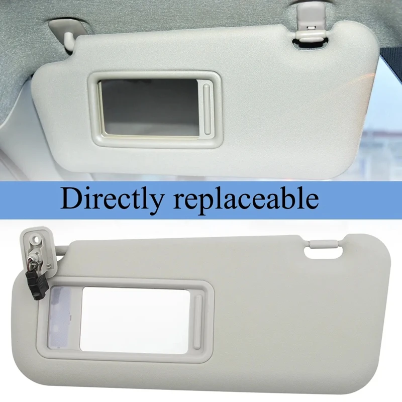 1 Pair Sun Visor With Makeup Mirror For Mazda 3 2010-2013 Automotive Interior BBM2-69-320C-75 BBM3-69-320C-75 Replacement Parts