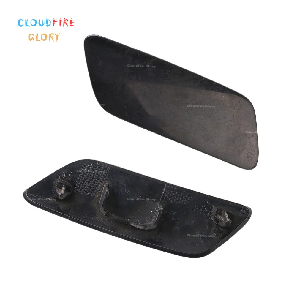 

CloudFireGlory 4F0955275B 4F0955276B 2Pcs Left & Right Bumper Headlight Washer Cap Cover Unpainted For A6L C6 2009-2011