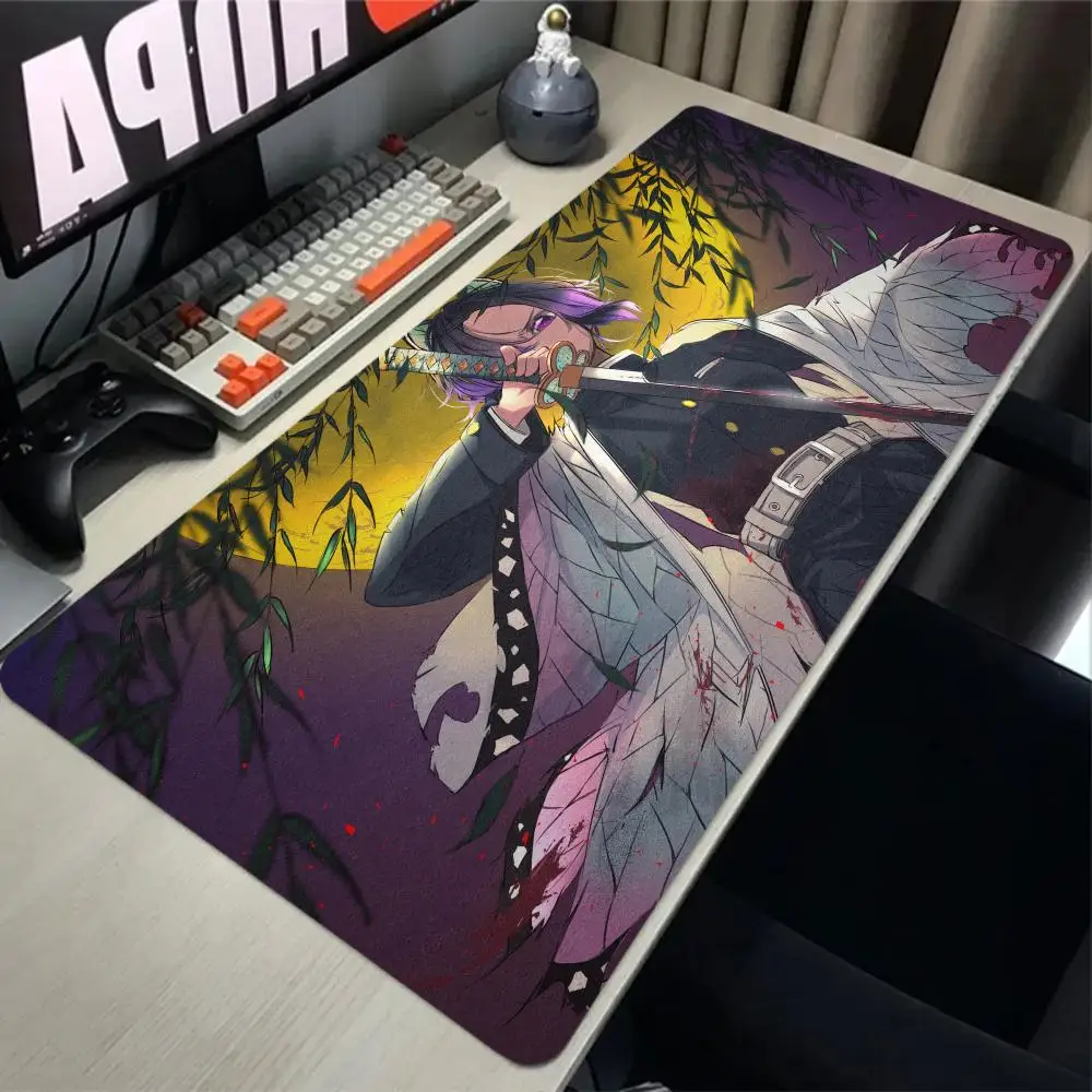 Demon Slayer Kokushibo Mouse Pad Gaming Large Mousepad Anti-slip Rubber mouse mat Computer Gamer Desk Mat Anime office Mousepad