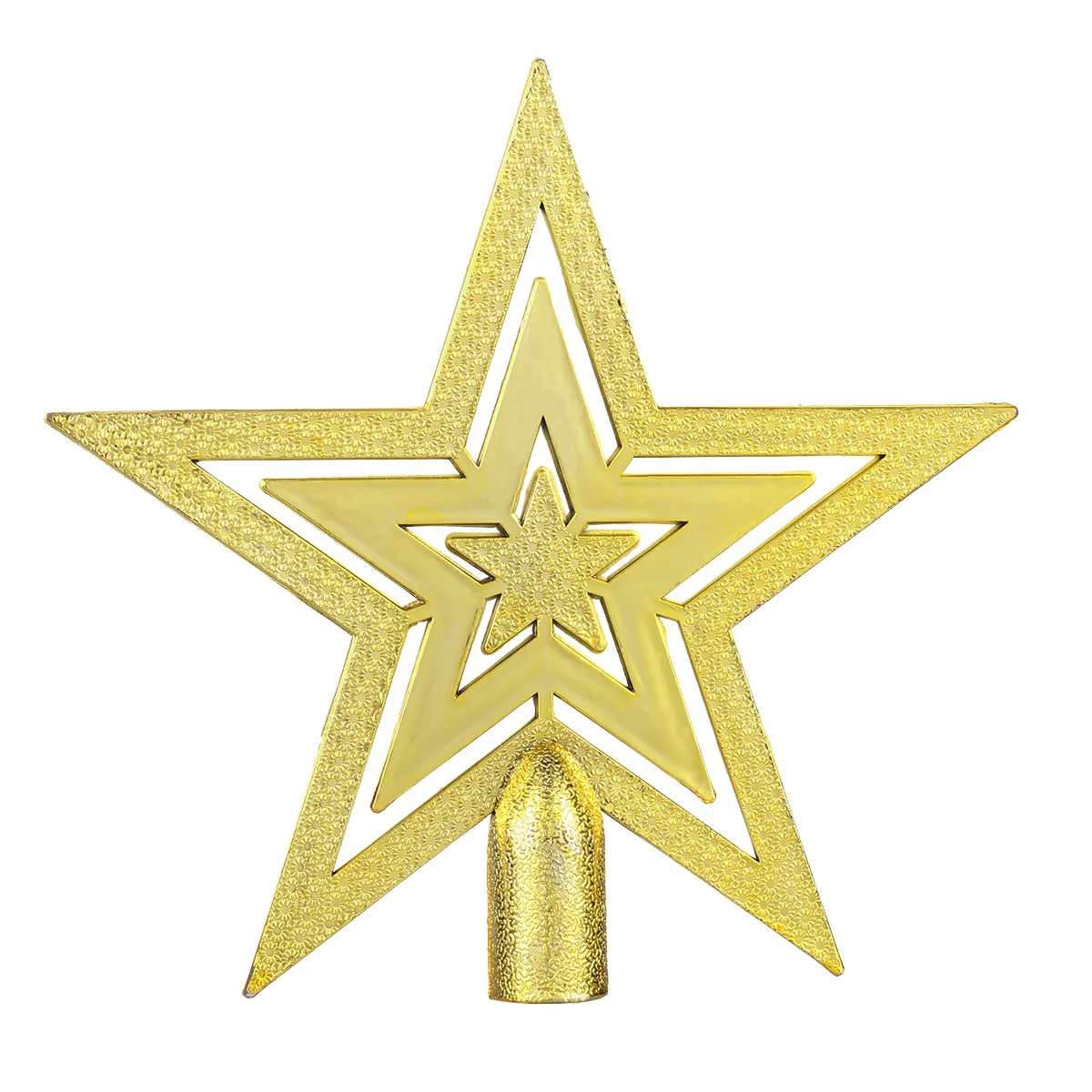 

20cm Gold Christmas Tree Topper Star Happy Treetop Decoration Long-Lasting Festive Charm Christmas Tree Star Topper