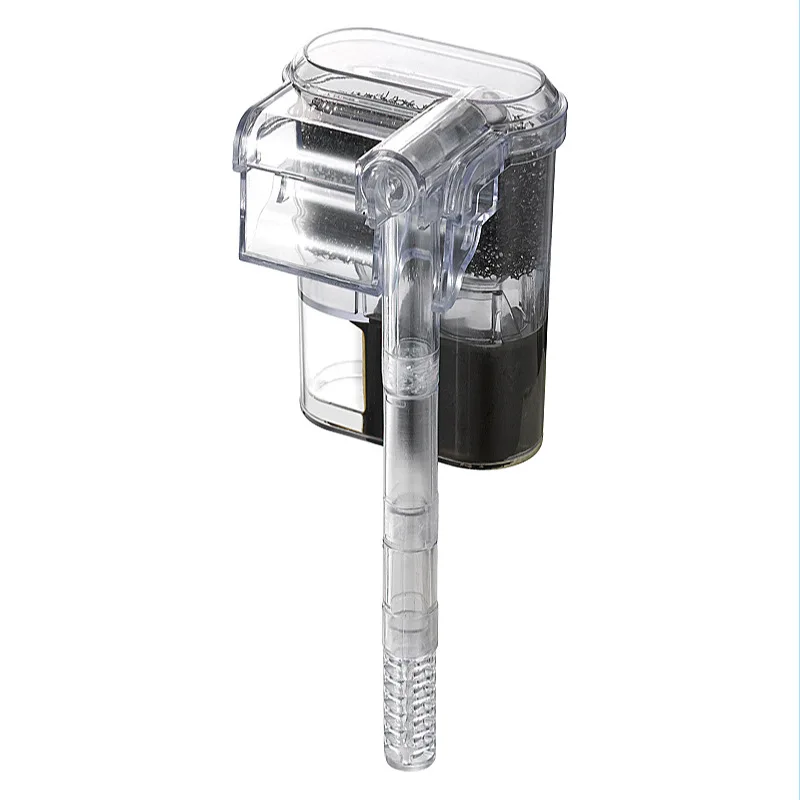 فلتر شلال صغير مثبت على الحائط لحوض السمك لمعدات تصفية USB لخزان الأسماك الصغيرة مع وسائط الفلتر والتدوير