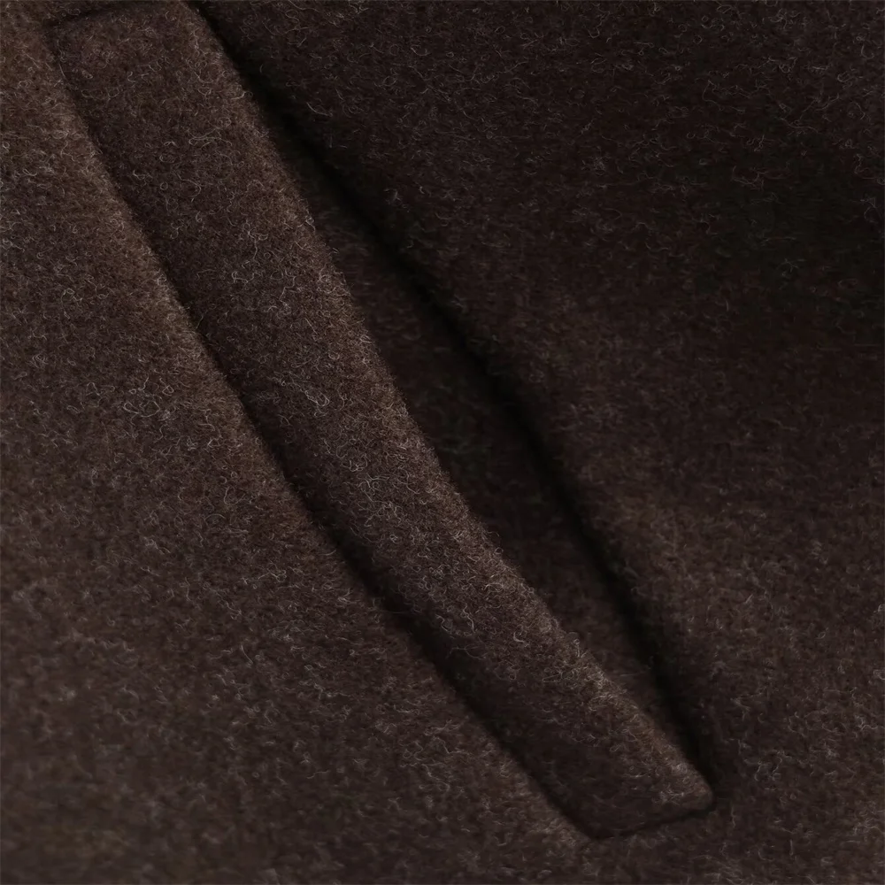 تصميم ملابس نسائية شتوية جديدة عصرية ومتعددة الاستخدامات مع ياقة فرو ومعطف صوفي واسع