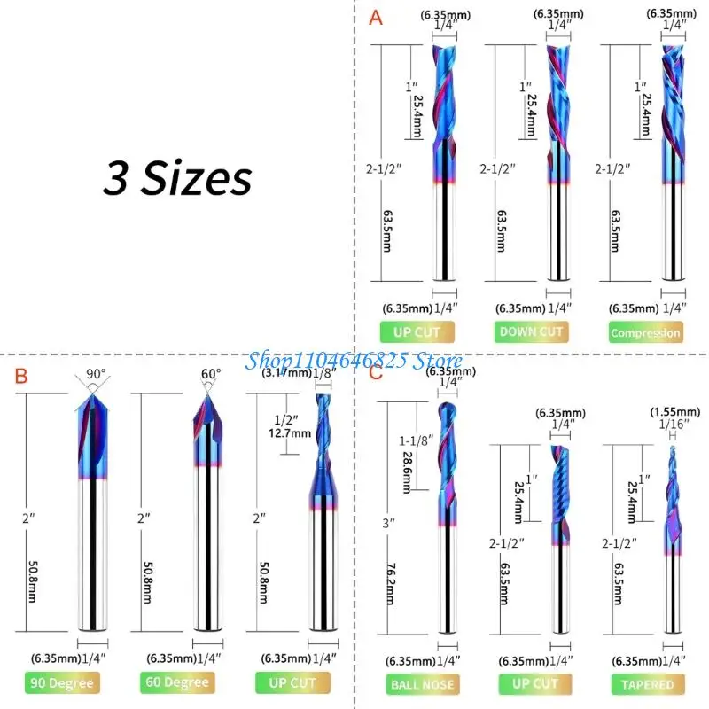 High Precise Engraving Router Bits For Woodworking Grooving & Mortising Carving