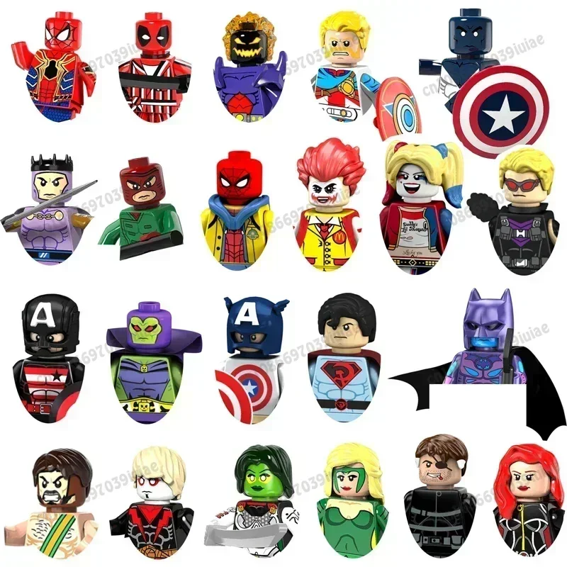 

BEAST KINGDOM Super Hero Clown Ivy Batman Harley Quinn Catwoman Robin Bricks Cartoon Character building block Boy Birthday
