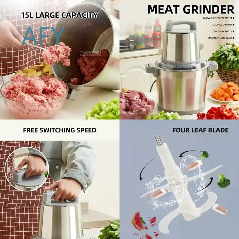 Commercial Meat Grinder 1800W for Kitchen Cooking Machine for Maquina Moler Carne for Miniszlifierka for Food Processor for