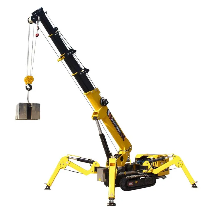 Reliable 1/2/3/5/6Ton Mini Crawler Spider Crane with Load Indicator and Anti-tipping System for Safe Lifting Tasks