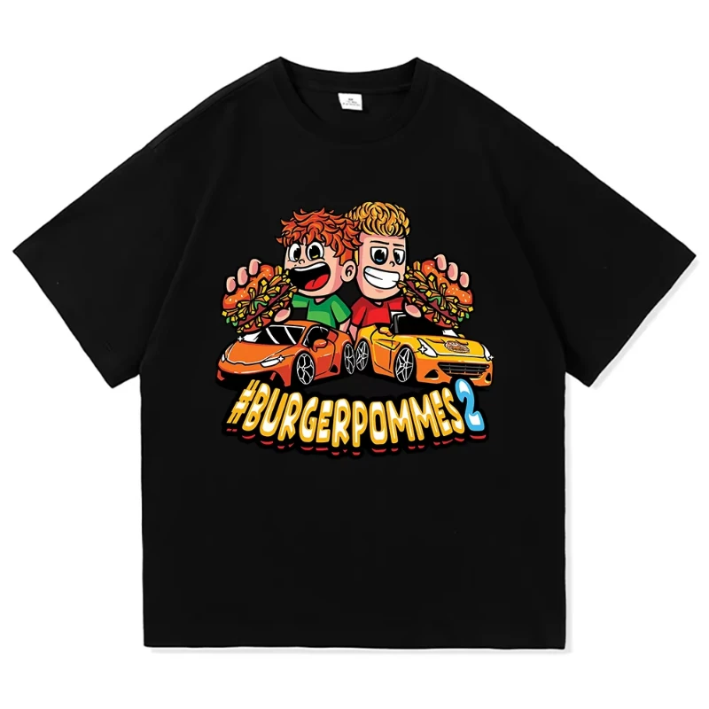 

Burgerpommes 2 T Shirt Fashion Women Harajuku Aesthetic Icrimax T-Shirt Unisex High Quality Cartoon Casual Cotton Tees Shirts