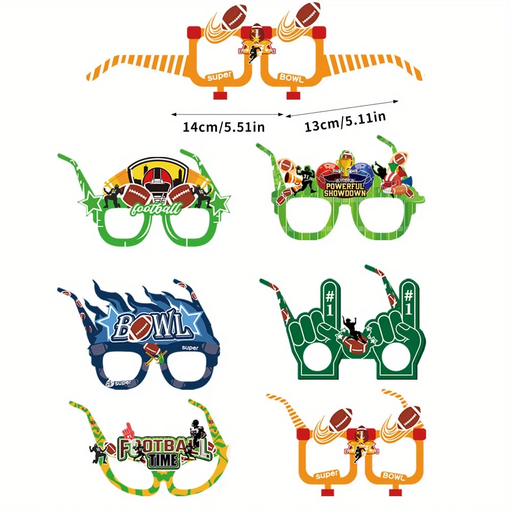 12 Piezas de Vasos de Papel para el Super Bowl, Decoración de Rugby, Accesorios de Fotografía, Artículos para Fiestas, Accesorios de Fotografía para Fiestas