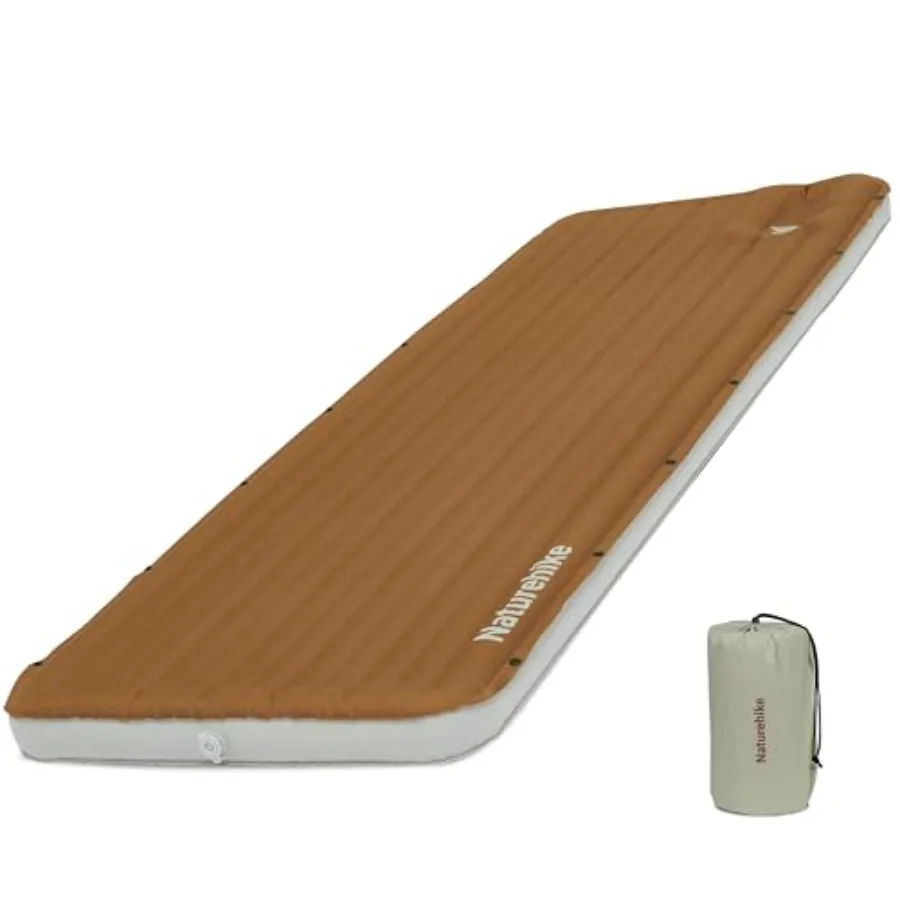 

Camping Sleeping Pad Ultralight Inflatable Sleeping Mat with Pillow Built-in Foot Pump 2.6 Inch Lightweight Air Mattress for Ba