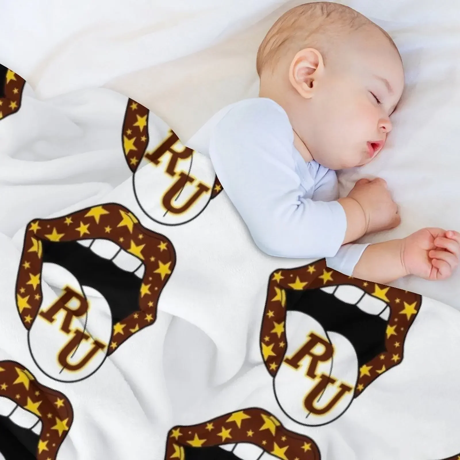 Rowan universidade lance cobertor lençóis infantis cobertores