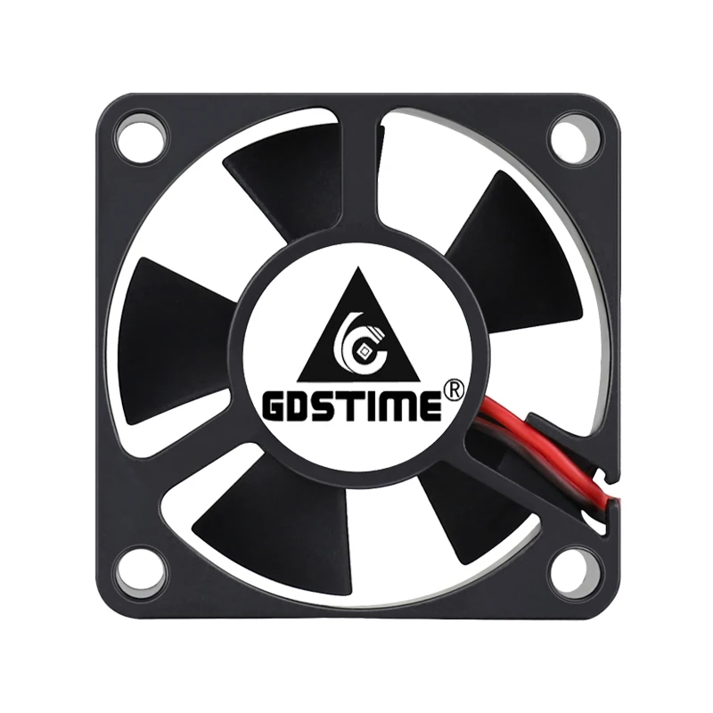 Gdstime-ventilador de refrigeración de 2 pines para ordenador, funda enfriadora de 5V, 12V, 24V, 35mm, 35x35x10mm, 3510, rodamiento de bolas, 2 uds.