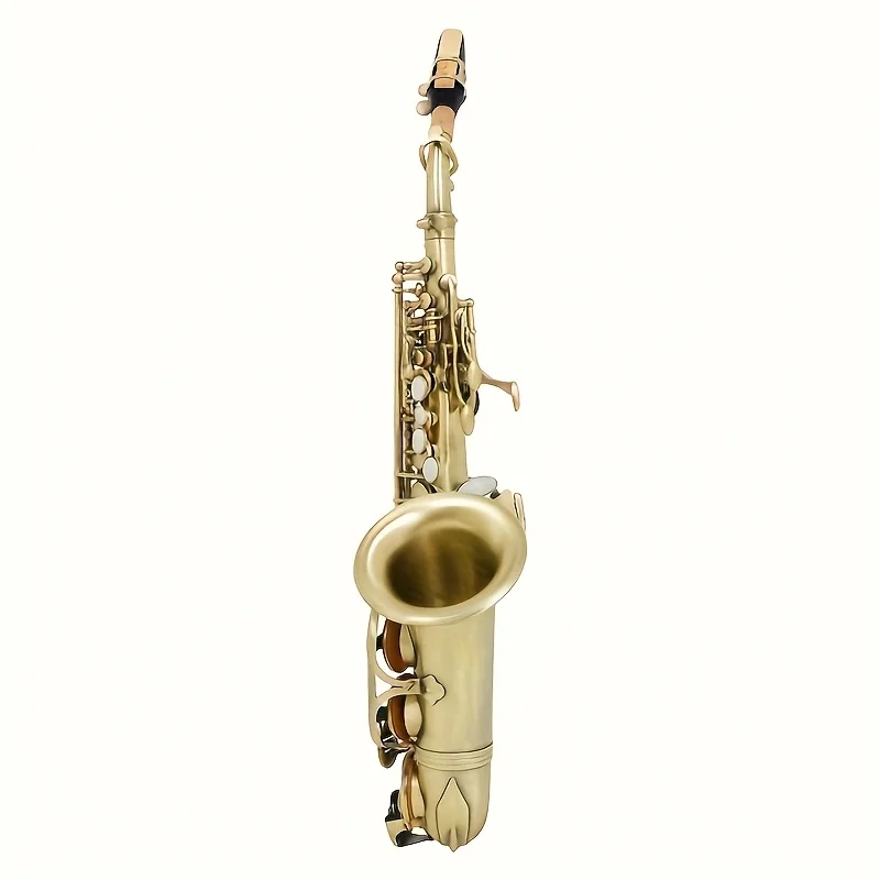 Best Quality New Curved Soprano Saxophone Brass Sax Professional Mouthpiece Patches Pads Reeds Bend Neck With Case