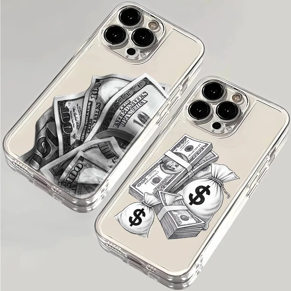 Full Screen Of Cash Case For Samsung S20 S21 S22 Plus S23 S24 FE S25 Note 20 Ultra A15 A16 A23 A24 A25 5G Clear Silicone Cover