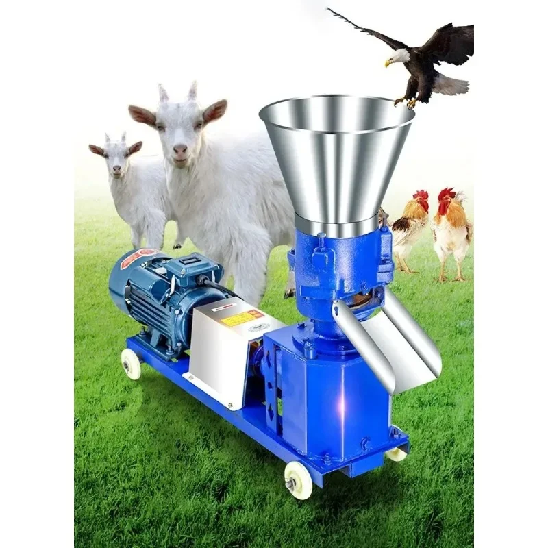 Home Use Farm Cattle Rabbit Pig Poultry Animal Chicken Food Feed Mill Pellet Making Granulator Pelletizer Processing Machine