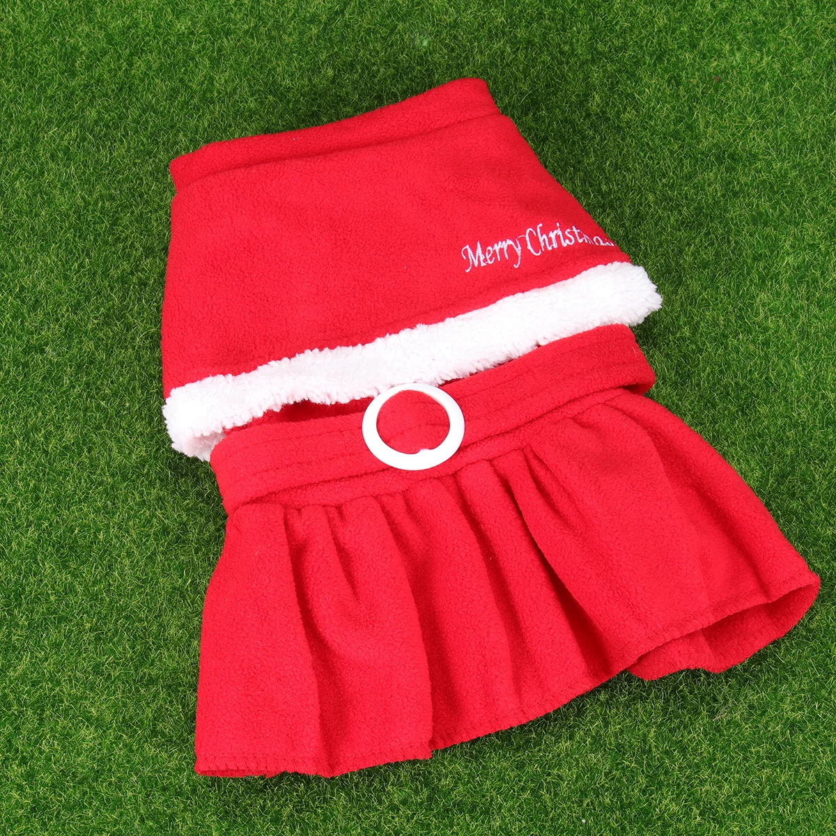 

Size 2xl Christmas Dog Skirt Warm Polar Fleece Pet Clothes Puppy Skirt for Outdoor Activities Holiday Photo Supplies