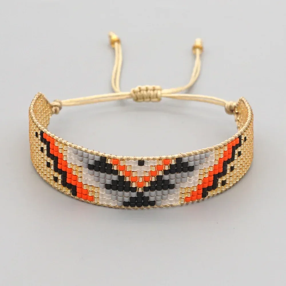Beaded Bracelet  Hand woven  Simplicity  Adjustable  Retro  graphical  personality  Bohemia  Unisex  Rice Ball Bracelet