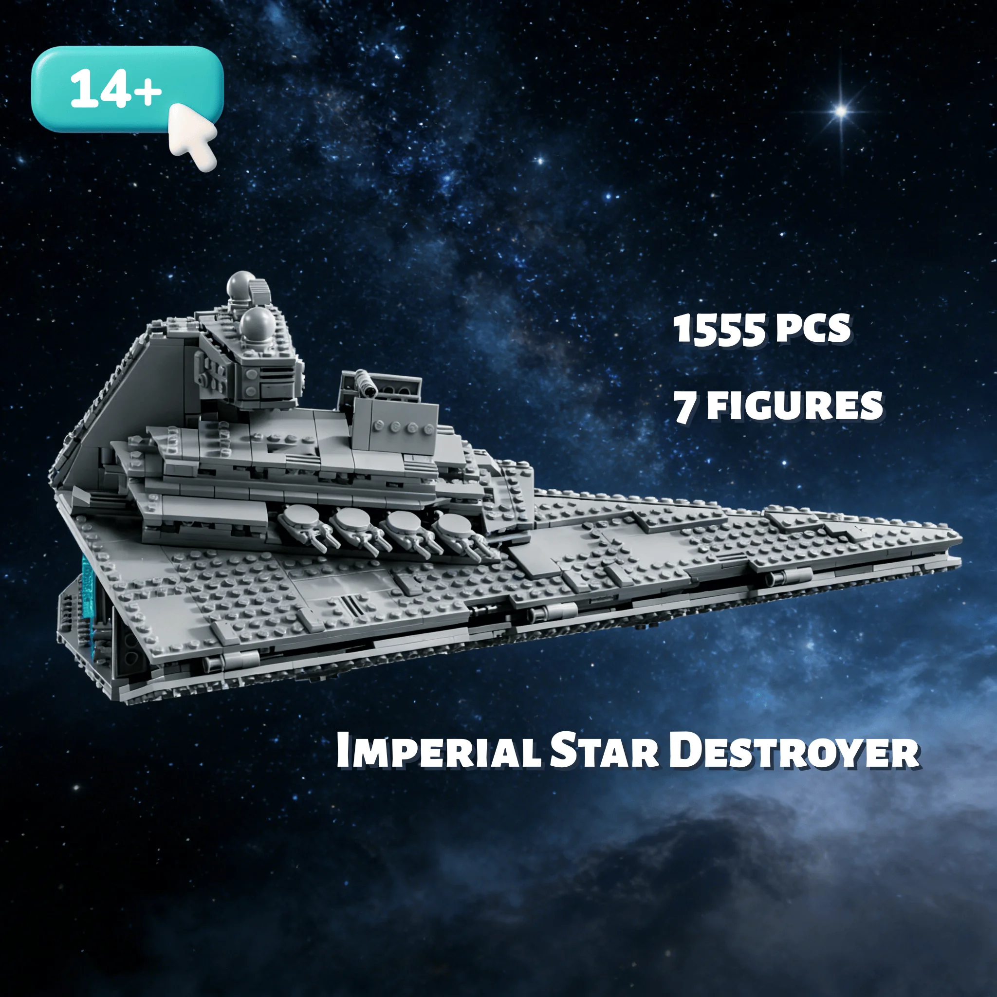 

Новый космический имперский звездный разрушитель FIT 75394, строительные блоки, модель космического корабля, кирпичные украшения, игрушки, подарки на день рождения и Рождество