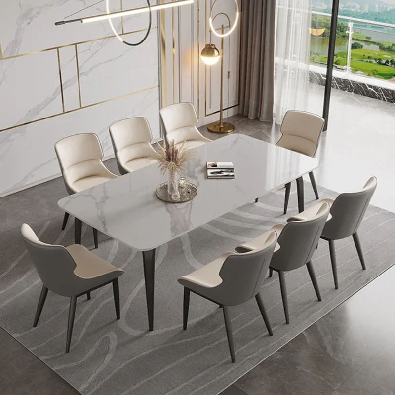 หินอ่อนเก็บโต๊ะรับประทานอาหารOrganizerโมเดิร์นกันน้ําอิตาเลี่ยนโต๊ะรับประทานอาหารทนความร้อนNordic Juegos De Comedorตกแต่ง