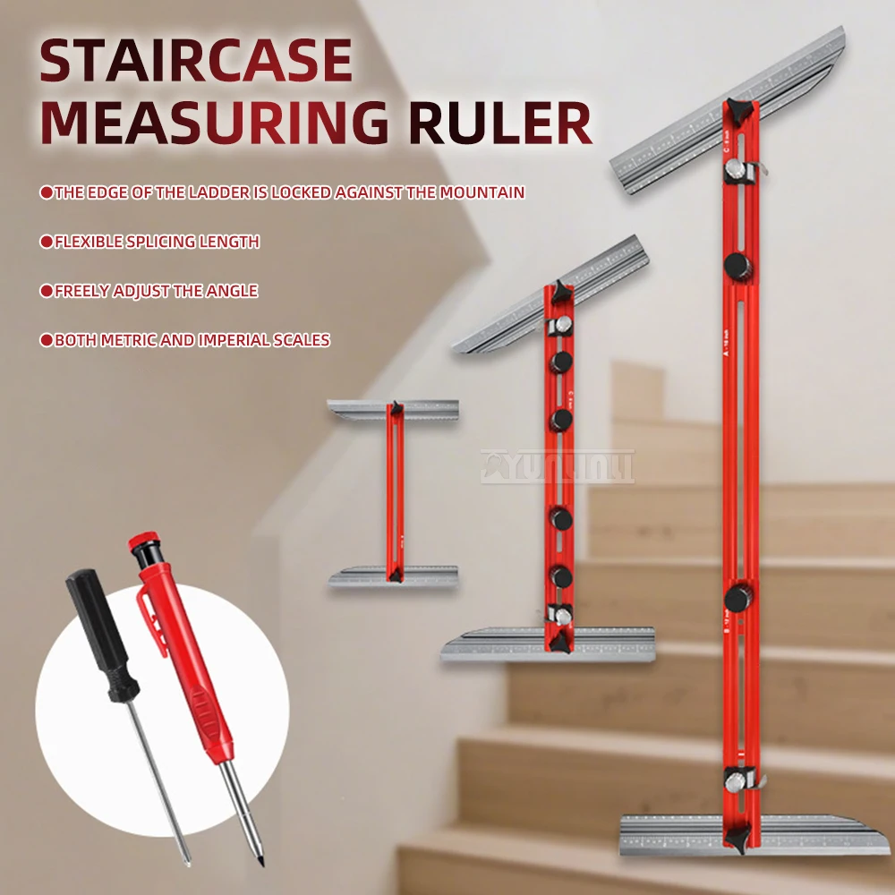 New Stair Gauge, Multifunctional Folding Ruler, Home Tool, Stair Tread Gauge