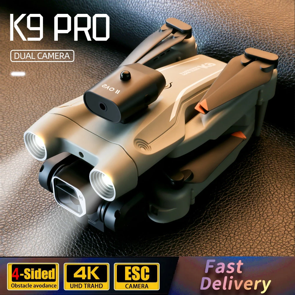 K9Pro Mini Drone Professional 4K HD Camera Vs Z908 Optical Flow Localization Four-way Obstacle Avoidance Quadcopter Toys Gifts