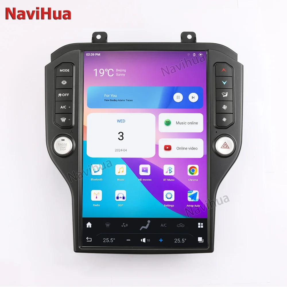 

For Ford Mustang 2015-2019 Display 14.4 Inch Android 13 8+128GB Car Radio Car DVD Player Head Unit GPS Navigation