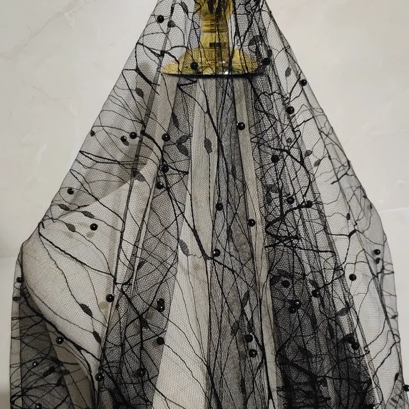 Beaded Mesh Fabric Crack Mesh Fabric Soft Outfit Decoration, Skirts, women's Wear, Veil Headdress Designer DIY Fabric Material