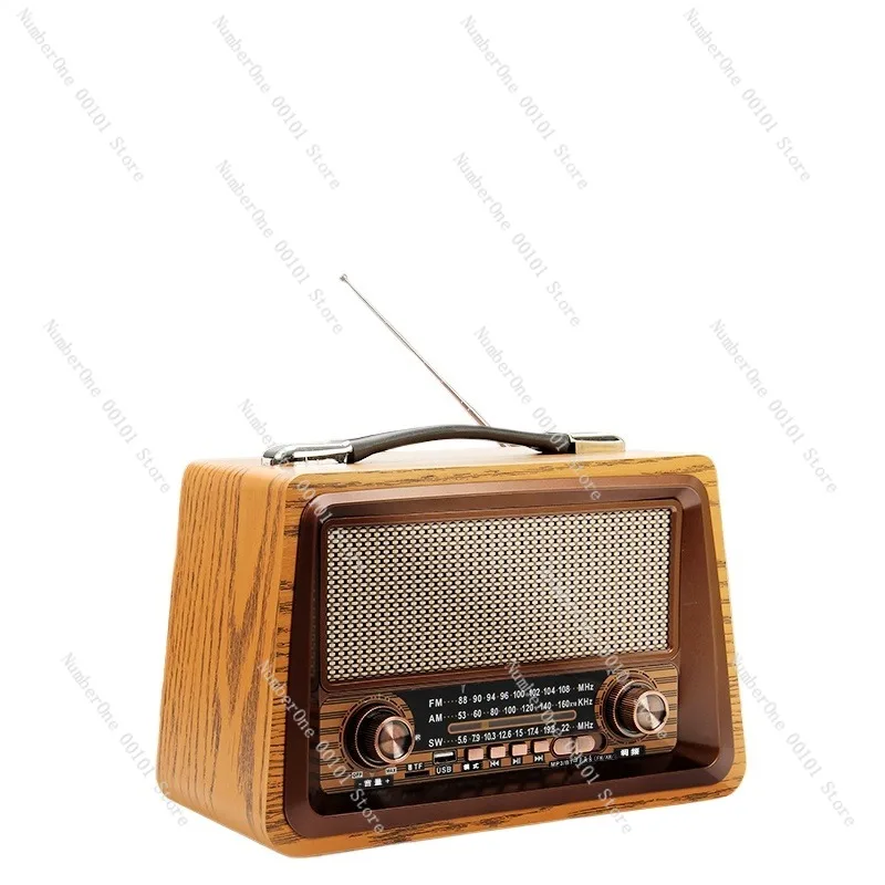 Vintage full-band semiconductor elderly radio all-in-one audio player large volume easy operation companion for seniors daily