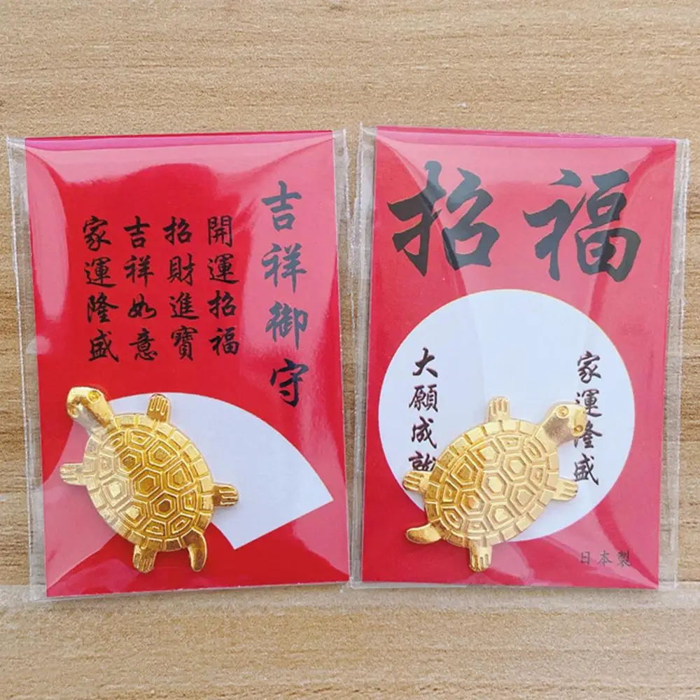 Lucky Golden Turtle Japanese Asakusa Temple Craft Ornament Guardian Prayers Wealth Peace