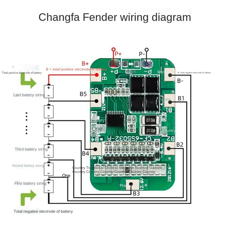 18650 리튬 배터리 셀 모듈 보호 보드, 6S 12A 24V Pcb Bms 리튬 배터리 6 팩