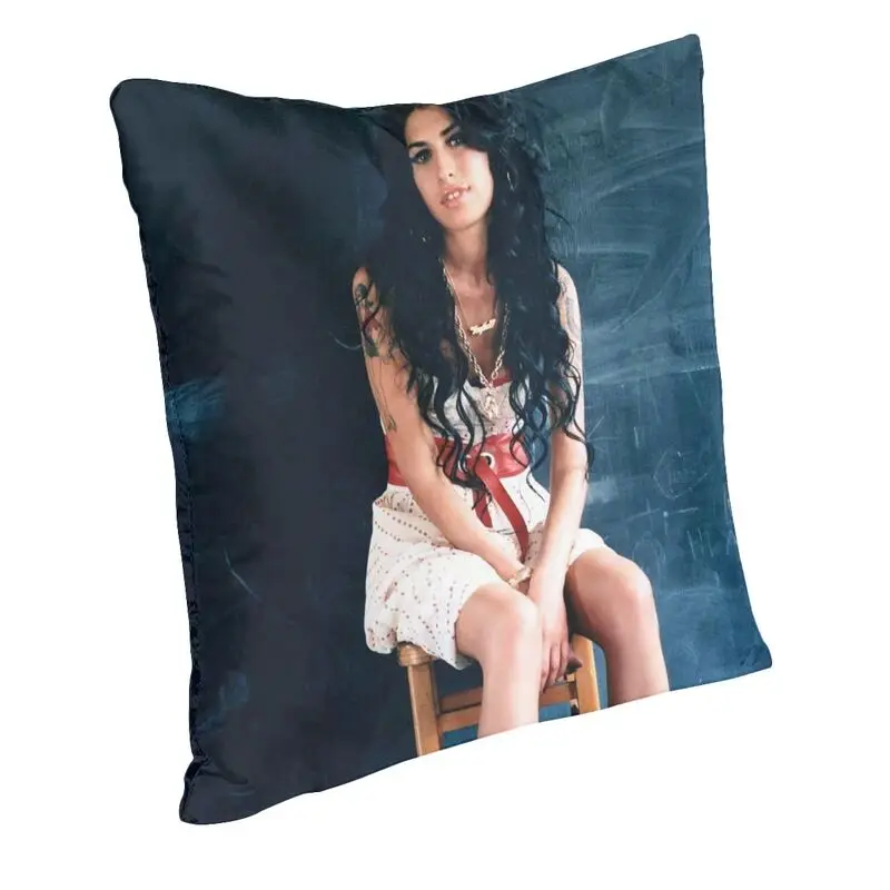 Nordic Style Amy Winehouse Throw Pillow Case Home Decorative Square British Singer Cushion Cover 45x45cm Pillowcover for Sofa