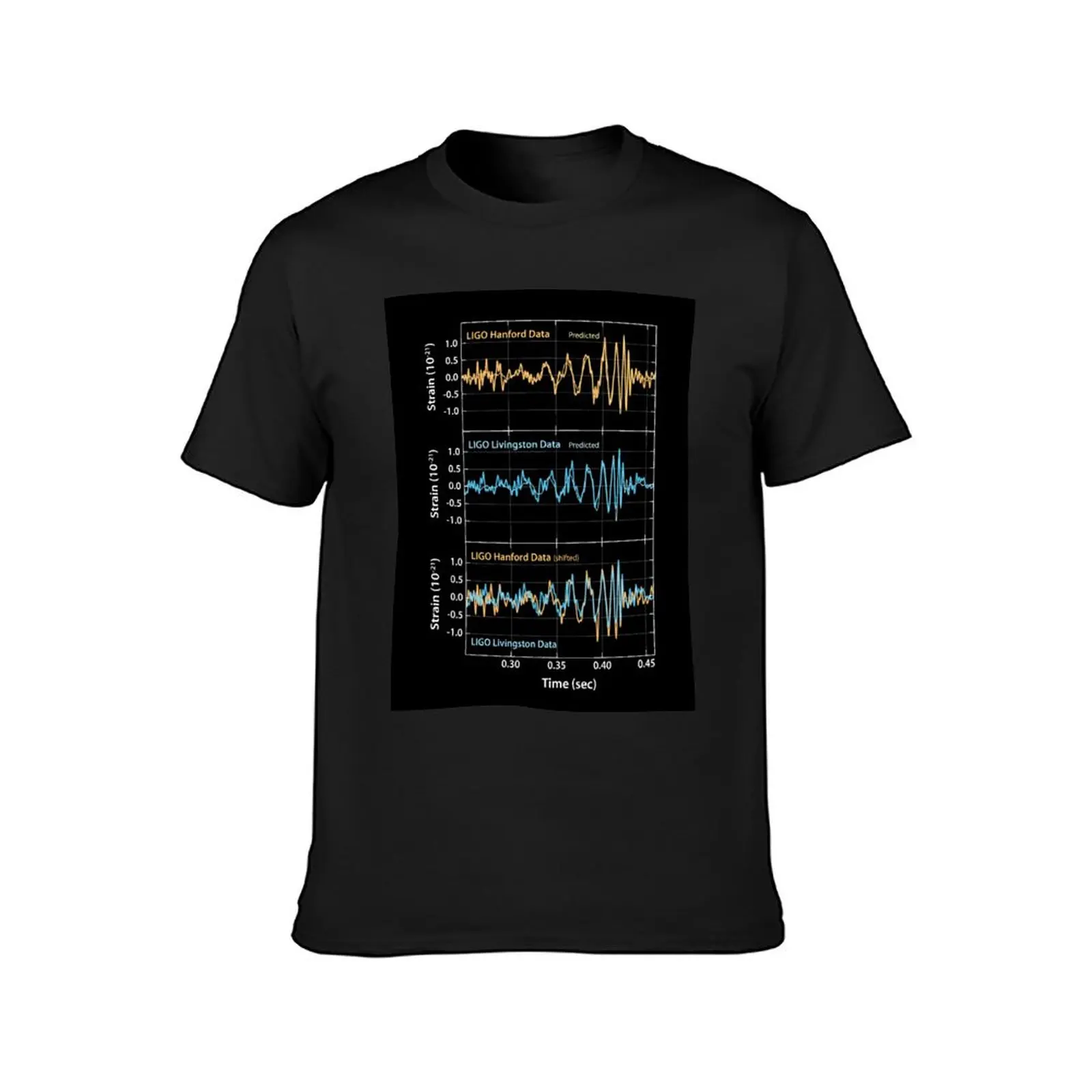 Gravitational wave signals (C028/8373) T-Shirt Short sleeve tee vintage clothes cute tops customs T-shirt men