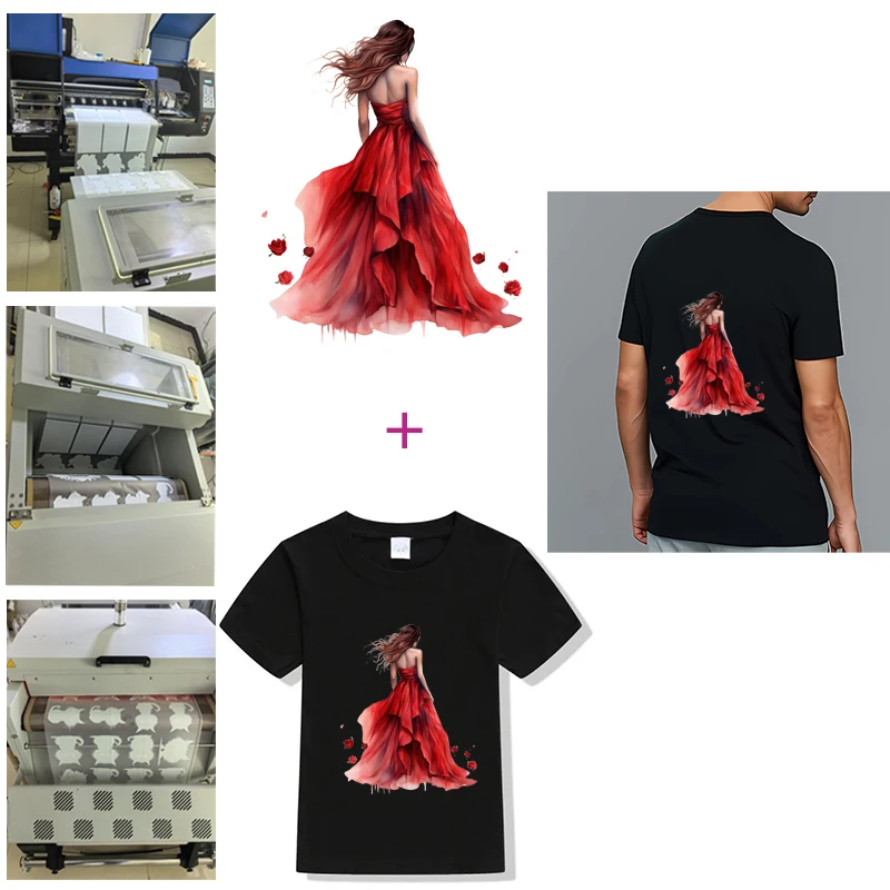 Wald Blume Elf Mädchen Fee Eisen auf Patches Vinyl Wärmeübertragung Thermoaufkleber DIY für Kleidung Kissen Handtasche Patches