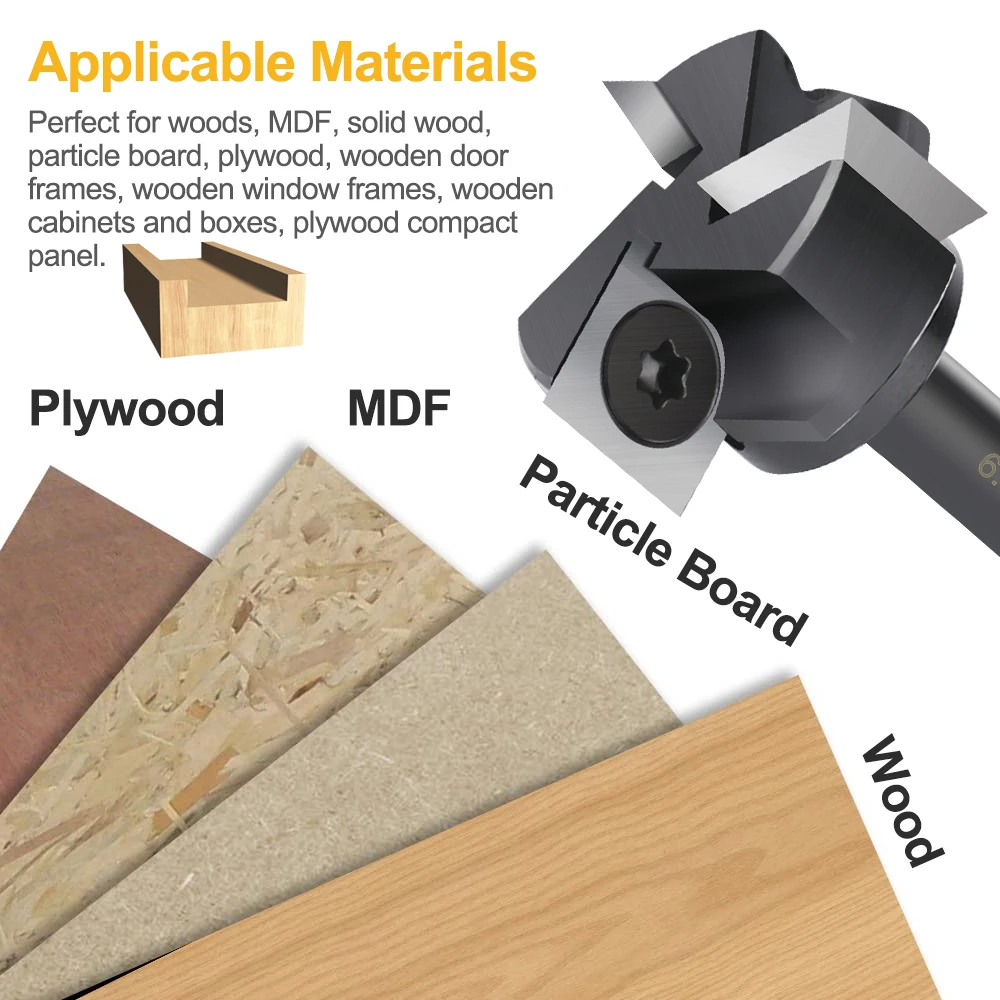 Imagem -04 - Cmcp-haste Spoilboard Surfacing Router Bit Flauta Plaina de Madeira Bit Carboneto Inserir Laje Fresa de Madeira 4