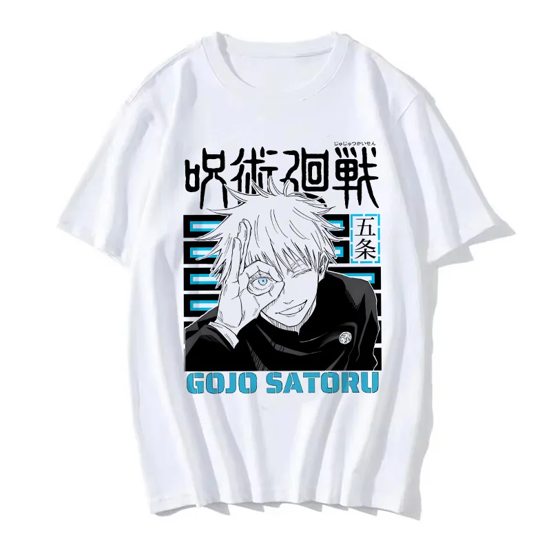 Anime Jujutsu Kaisen T-Shirt for Women Gojo Satoru Graphic T Shirts Woman Fashion Casual Tshirt Tee Manga