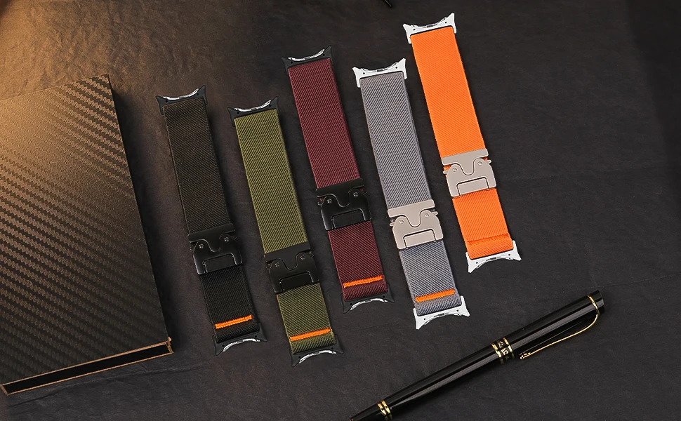 Parachute-Armband für Google Pixel Watch 5 3 2 1, 41mm Zubehör, Sport-Nylon-Elastikarmband, Correa Pixel Watch 5 3 4 45mm Band – Detail 2